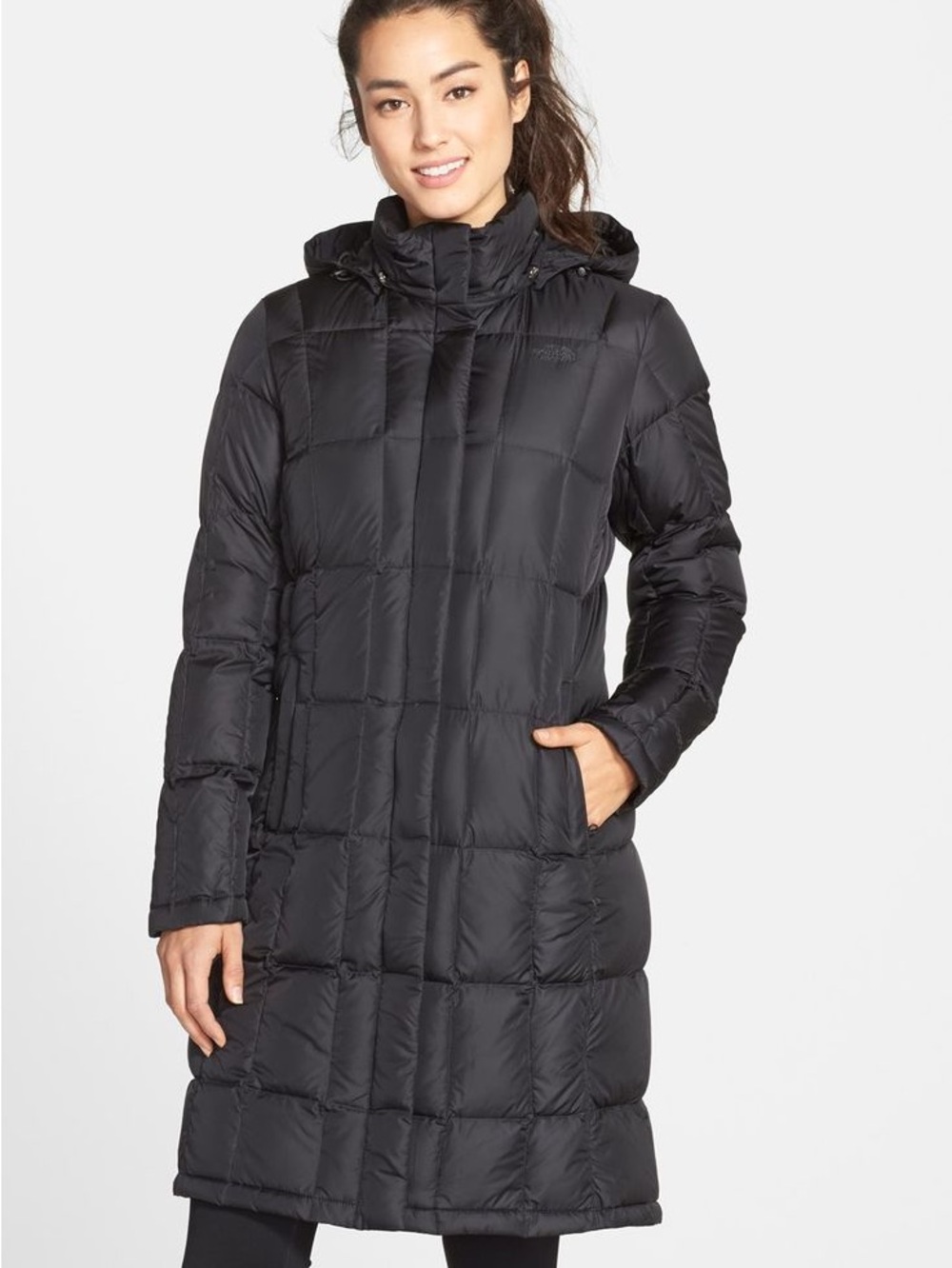 The North Face Women's Metropolis 550 Down Parka Hooded Jacket Black Size Small
